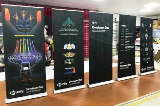 Roll up roll down bunting