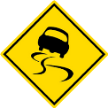 SLIPPERY ROAD SIGNAGE